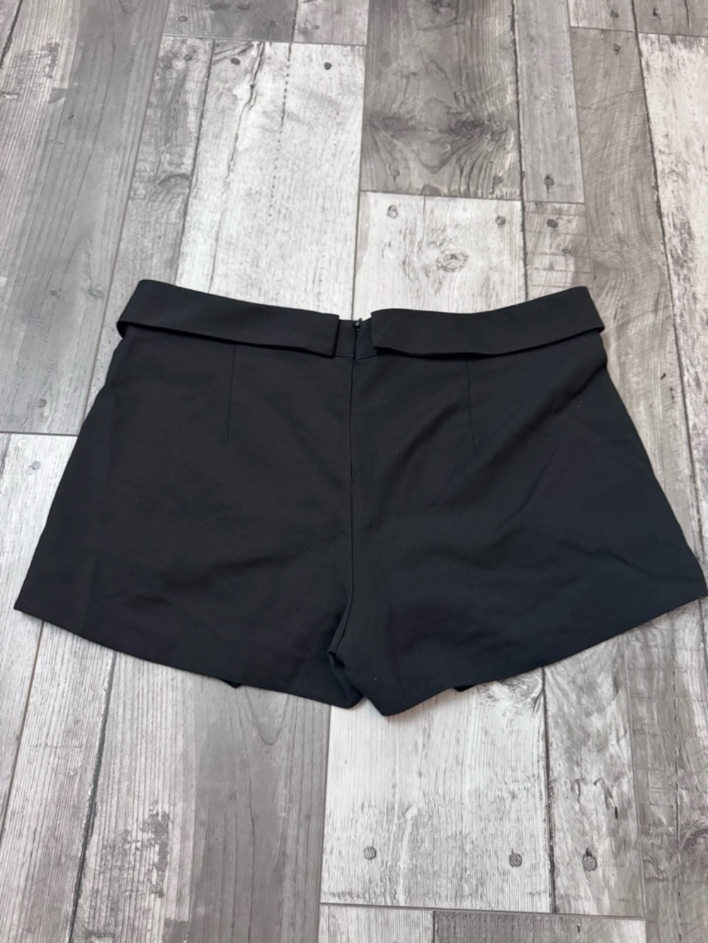 ZARA Black Faux Wrap Skort Skirt Back Zipper Medium Contemporary - Picture 6 of 6